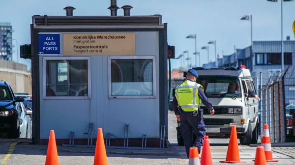 Border control, Amsterdam, Netherlands