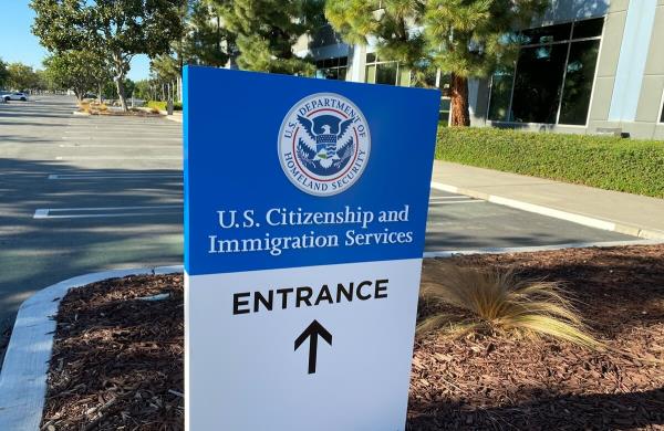 Signage for USCIS entry and how to expedite USCIS request